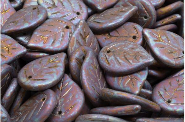 Apple Leaf Beads 18x13mm - Image 1