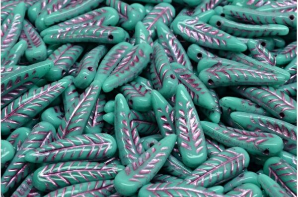Bird Feather Beads 5x17mm - Image 1