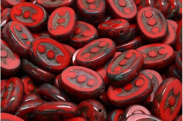 TCB 3 Dots Designed Beads 14x9mm - Image 1