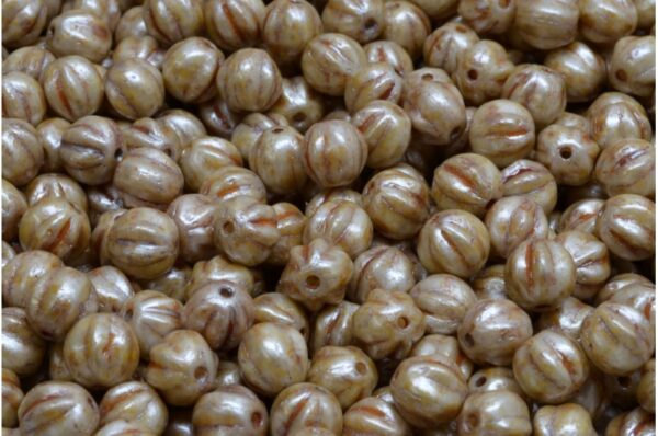 Melon Beads 6x6mm - Image 1
