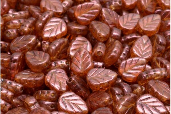 Mint Leaf Beads 10x8mm - Image 1