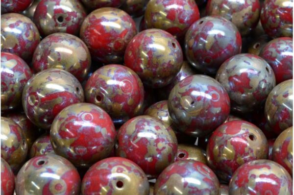 Round Druck Beads 12mm - Image 1