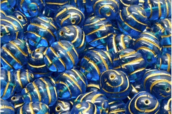 Lined Oval Beads 12x10mm - Image 1