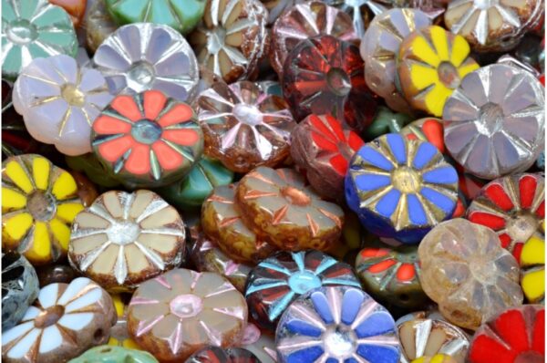 TCB Sunflower Beads 12x12mm - Image 1