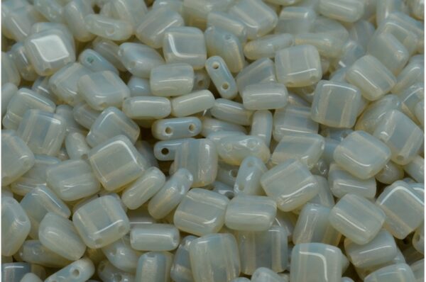 2 Holes Pressed Tile Beads 6x6mm - Image 1