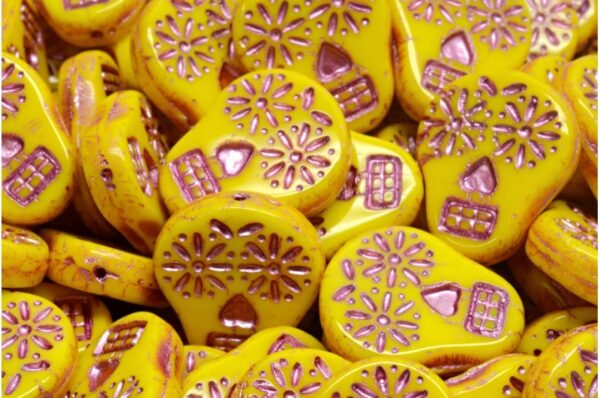 Sugar Skull Beads 20x16mm - Image 1