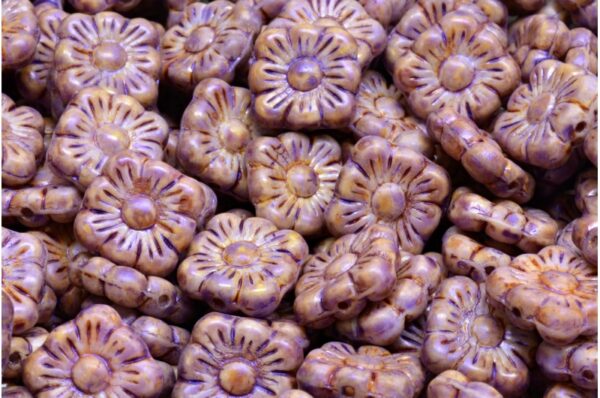 Square Flower Beads 11x11mm - Image 1