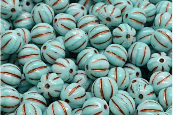 Melon Beads 8x8mm - Image 1
