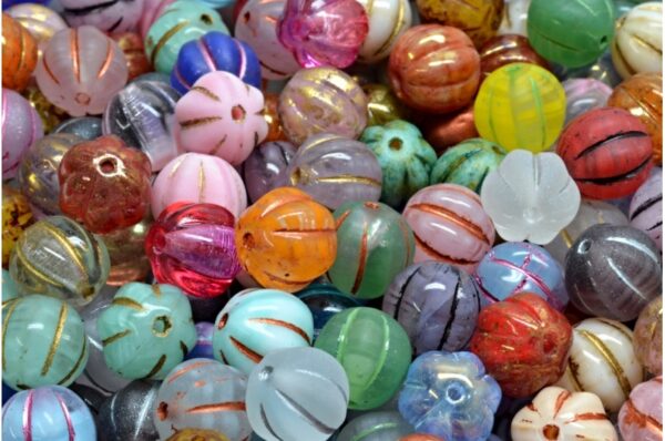 Melon Beads 8x8mm - Image 1