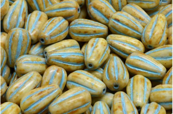 Drop Melon Beads 13x8mm - Image 1