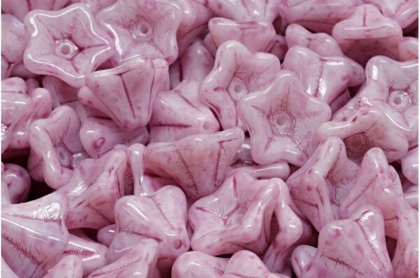 Petunia Flower Beads 8x13mm - Image 1