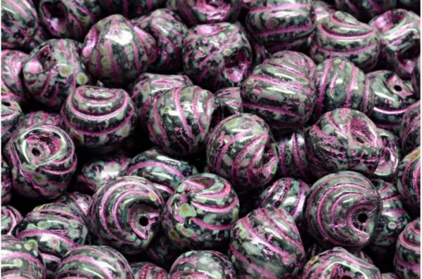 Grooved Mushroom Button Beads 9x8mm - Imagen 1