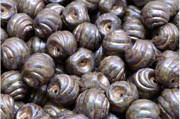 Grooved Mushroom Button Beads 9x8mm - Image 1