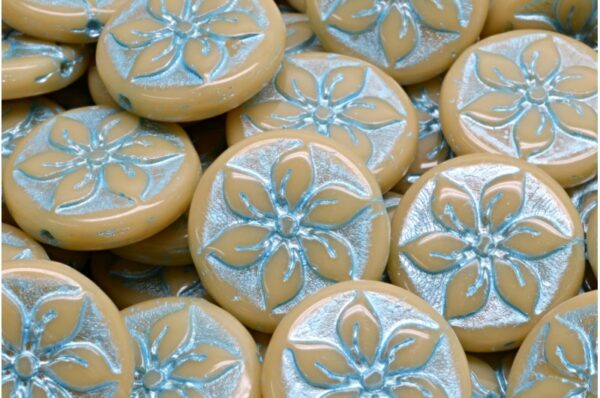 Flower Coin Beads 18x18mm - Image 1