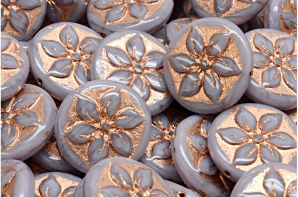 Flower Coin Beads 18x18mm - Image 1