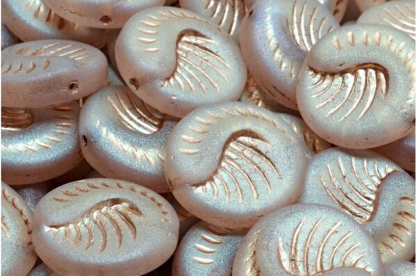 Fossil Coin Beads 19x19mm - Imagen 1