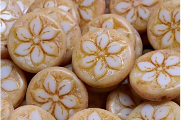 Flower Coin Beads 18x18mm - Image 1