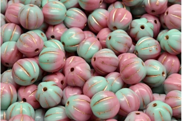 Melon Beads 8x8mm - Image 1