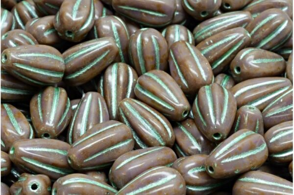 Drop Melon Beads 13x8mm - Image 1