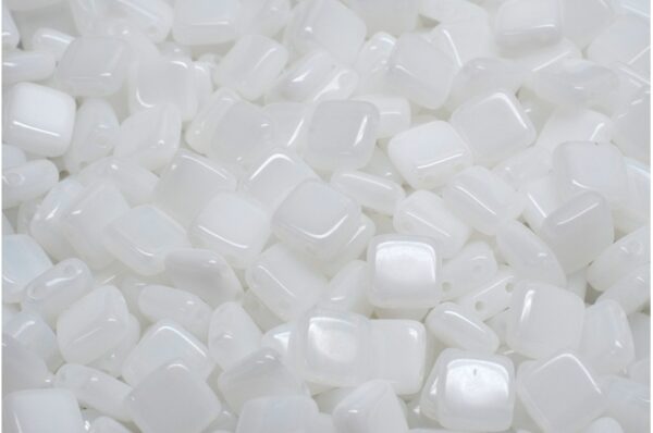 2 Holes Pressed Tile Beads 6x6mm - Image 1