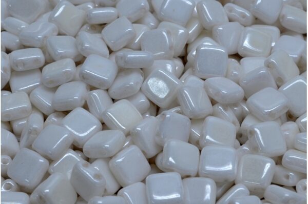 2 Holes Pressed Tile Beads 6x6mm - Image 1