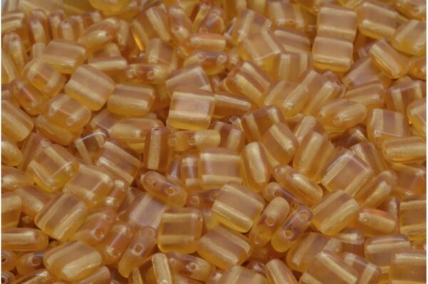 2 Holes Pressed Tile Beads 6x6mm - Image 1