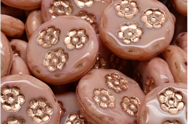 Flower Trio Coin Bead 21mm - Imagen 1