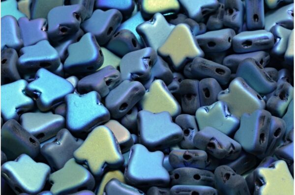 2 Holes Flat Tulip Bell Beads 9x9mm - Image 1