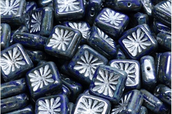 Squared Kiwi Beads 10x10mm - Image 1