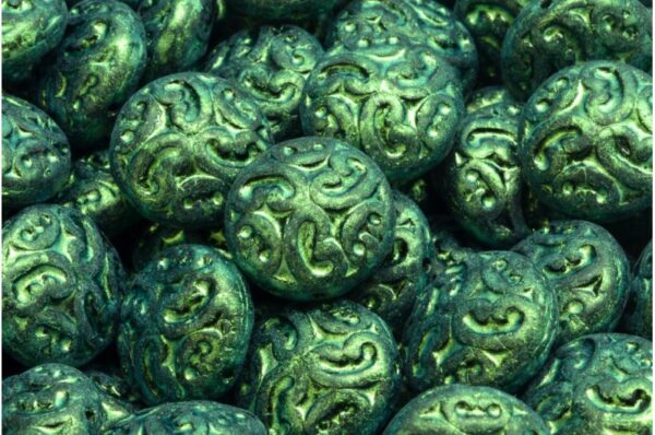 Lentil Beads with Ornaments 14mm - Imagen 1