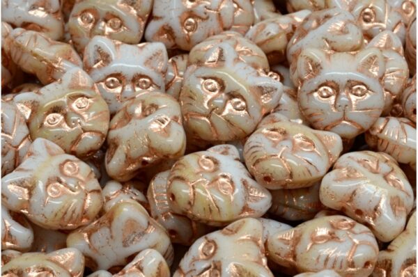 Cat Head Beads  13mm - Image 1