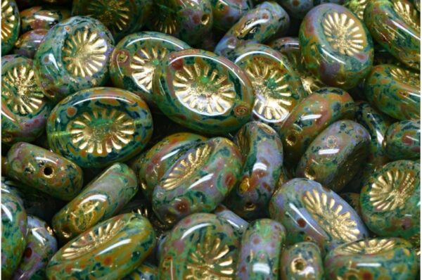 Kiwi Beads 14x10mm - Image 1