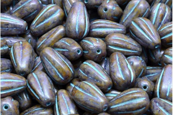 Drop Melon Beads 13x8mm - Image 1