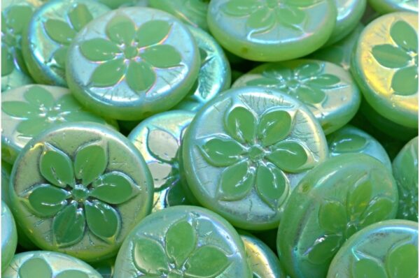 Flower Coin Beads 18x18mm - Image 1