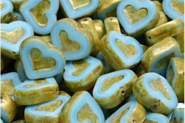 TCB Heart Beads 14x12mm - Image 1