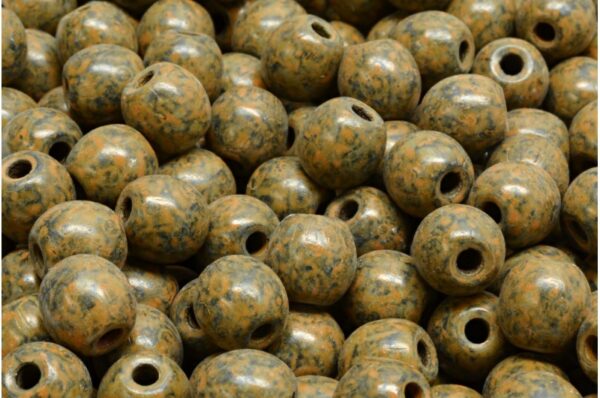 Round Druck Beads with BIG HOLE 2,0mm - Image 1