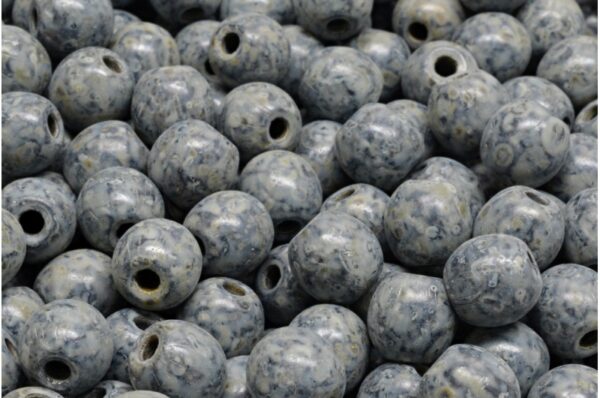 Round Druck Beads with BIG HOLE 2,0mm - Image 1