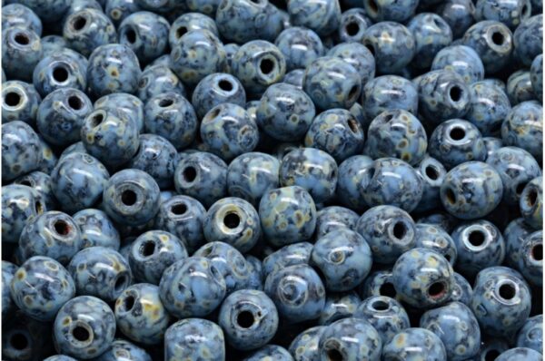 Round Druck Beads - Big Hole 1,5mm - Image 1