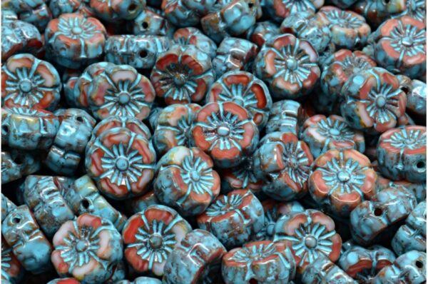 Hawaian Flower Beads 8x8mm - Image 1