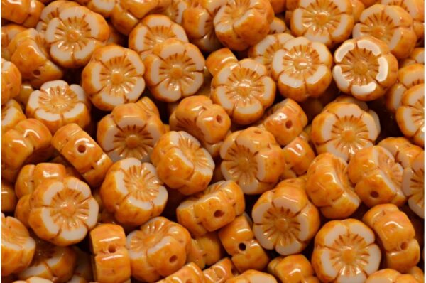 Hawaian Flower Beads 8x8mm - Image 1