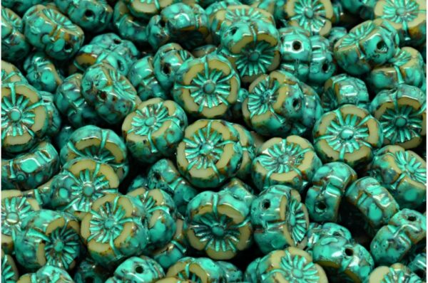 Hawaian Flower Beads 8x8mm - Image 1