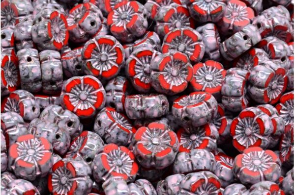 Hawaian Flower Beads 8x8mm - Image 1
