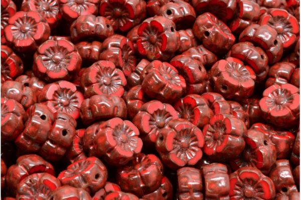 Hawaian Flower Beads 8x8mm - Image 1