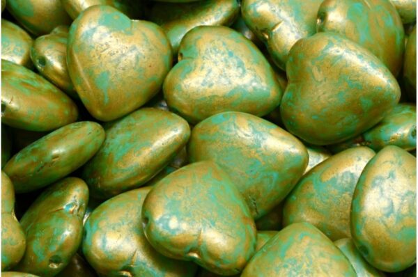 Heart Beads 15x16mm Side Hole - Image 1