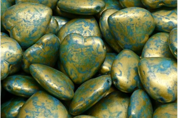 Heart Beads 15x16mm Side Hole - Image 1