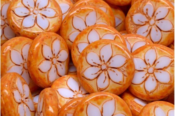 Flower Coin Beads 18x18mm - Image 1