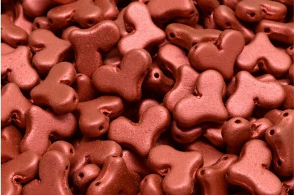 2 Hole Wide Heart Bead 7x12mm - Imagen 1