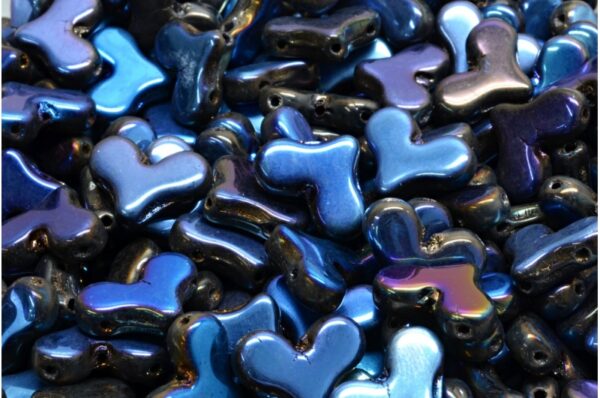2 Hole Wide Heart Bead 7x12mm - Imagen 1