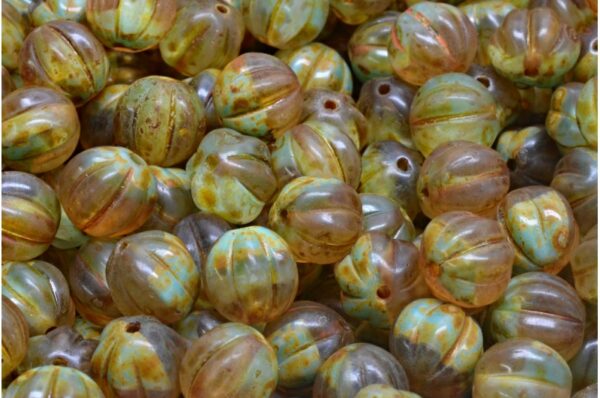Melon Beads 8x8mm - Image 1