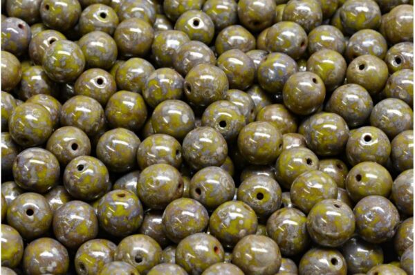 Round Druck Beads 6mm - Image 1